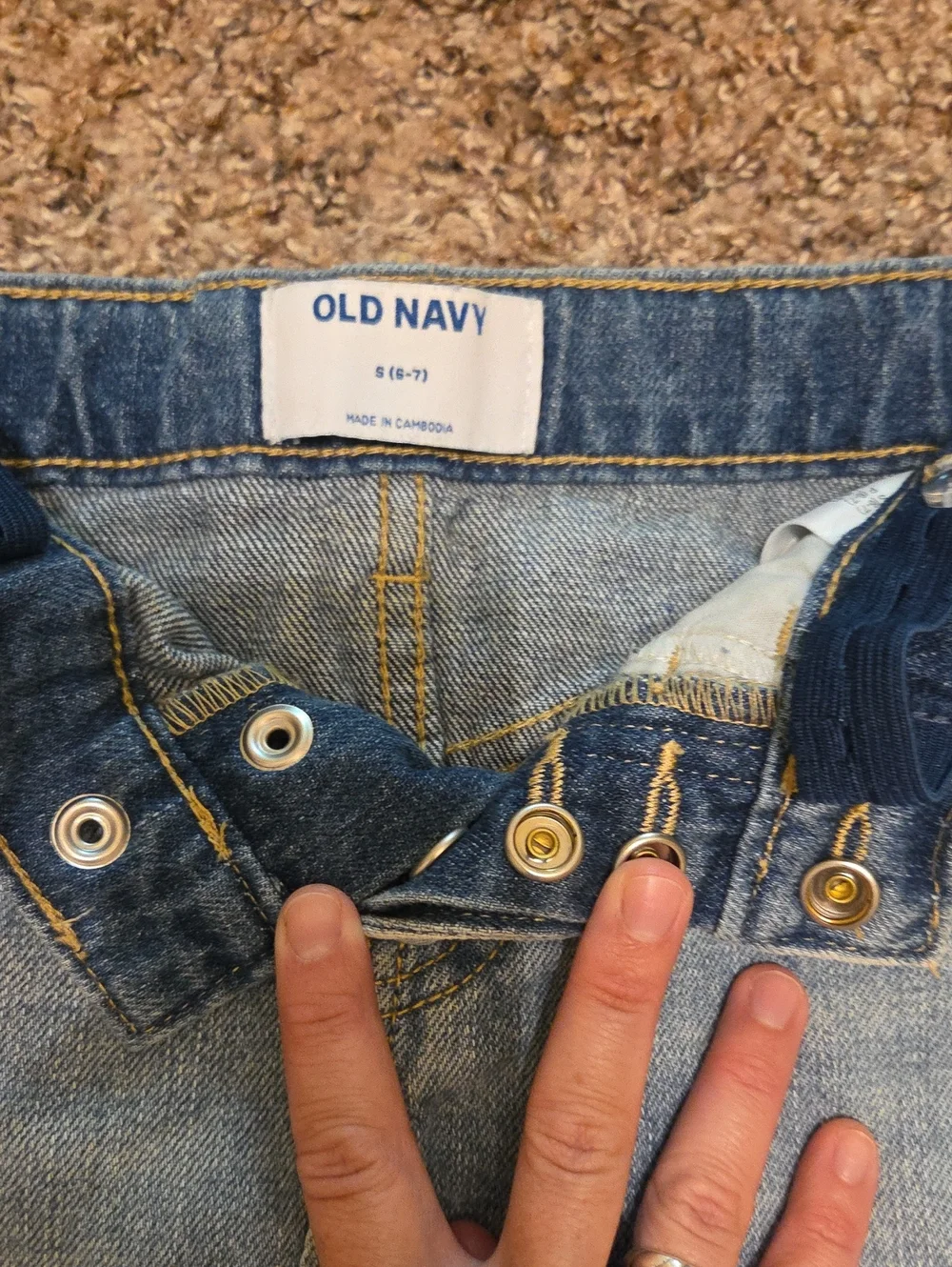 Three Girls Denim Mini Skirts - Black & Two Light Blue